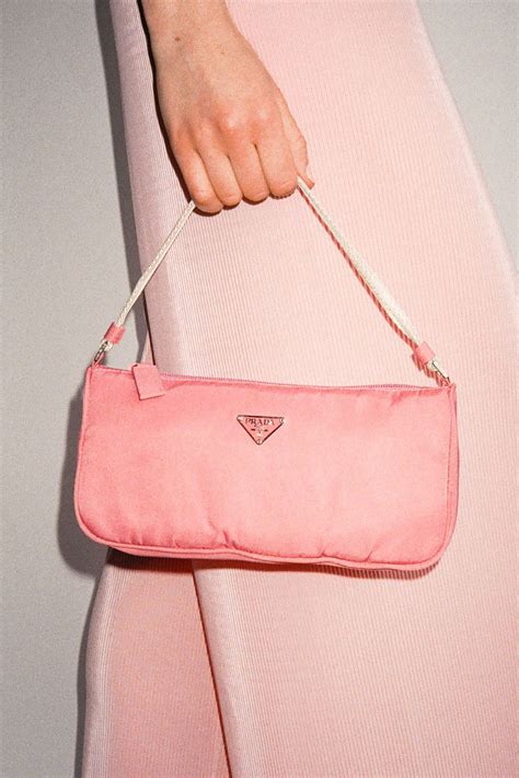 pink prada baguette bag|More.